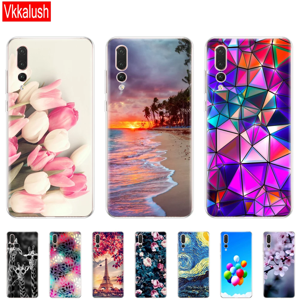Силиконовый чехол для Huawei P20 Lite 5 84 дюйма huawei p20 pro Забавный HUAWEI P 20 задняя крышка