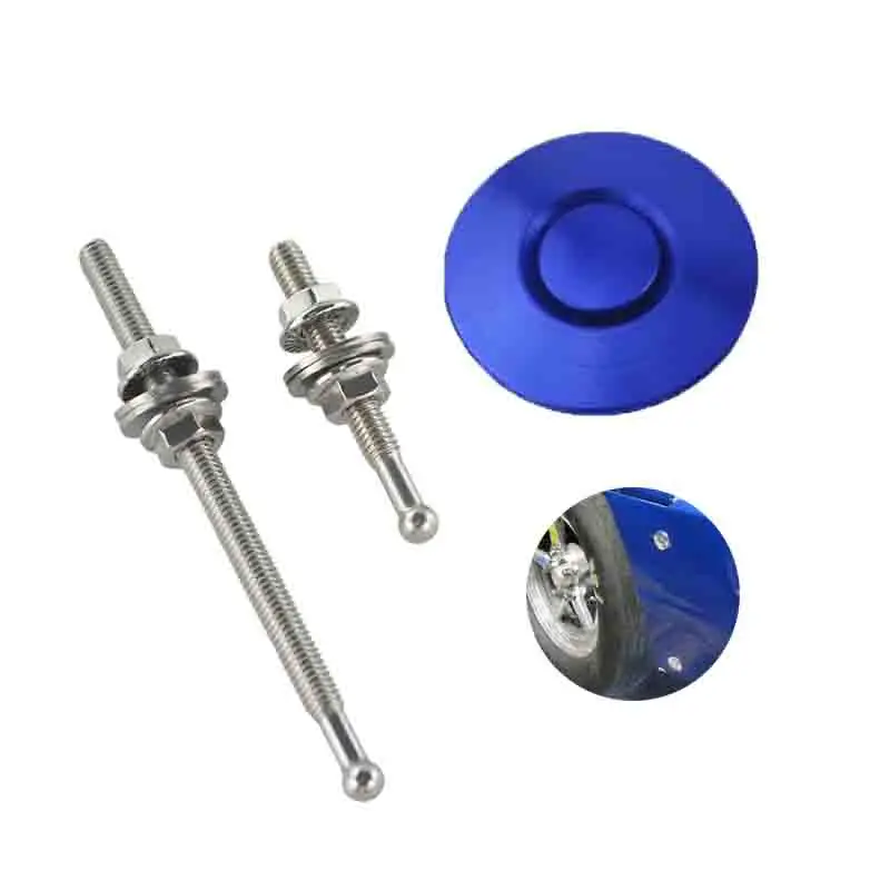 

1Pcs Universal 32mm/1.25" Push Button Billet Hood Pins Lock Clip Kit Engine Bonnets Lock Aluminum Car Quick Latch