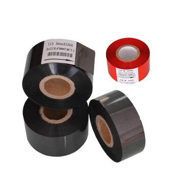 

Black Width 25mm length 100m stamp ribbon for packing bags