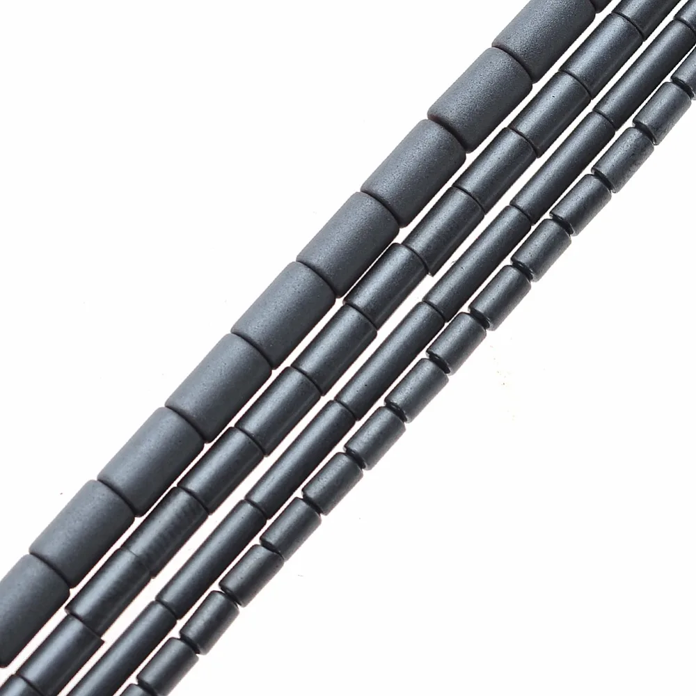 

AAA Natural Stone Hematite Beads Matt Cylinder shape Loose beads 4/5/6/8mm for DIY Necklace Bracelet Jewelry Making Accessories