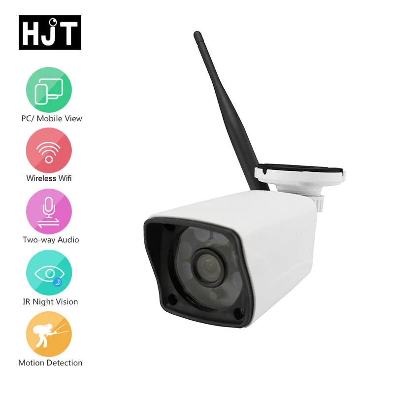 

HJT Audio Wireless WIFI HD 720P IP Camera Mini Surveillance Security Network CCTV Onvif Android IOS 6IR Night Vision Outdoor