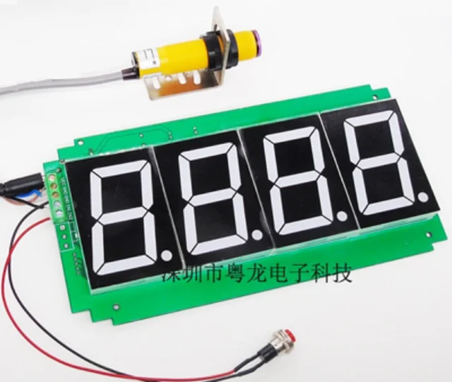 Photoelectric sensor counter large size 2.3 inch four digit tube