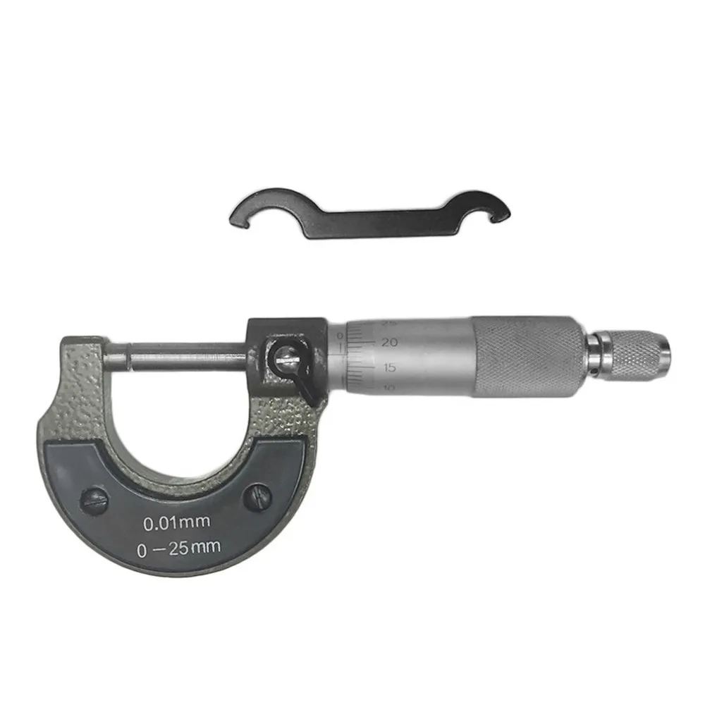 Best 0 25mm 0.01mm Gauge Outside Metric Micrometer Tool With Metal For