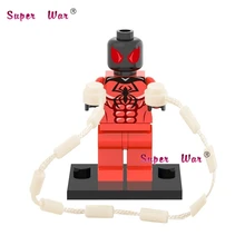 50 шт. супергерой алый Человек-паук Строительные блоки экшн-блоки, друзья для девочек и мальчиков домашние игры для детей Детские игрушки