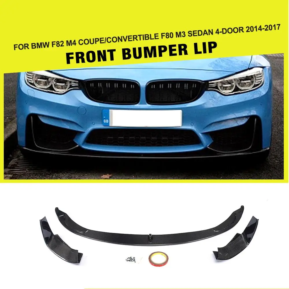 

Carbon Fiber Front Bumper Lip Splitters Spoiler for BMW F8X F80 M3 F82 F83 M4 2014 - 2019 Sedan Coupe Convertible FRP 3 Style