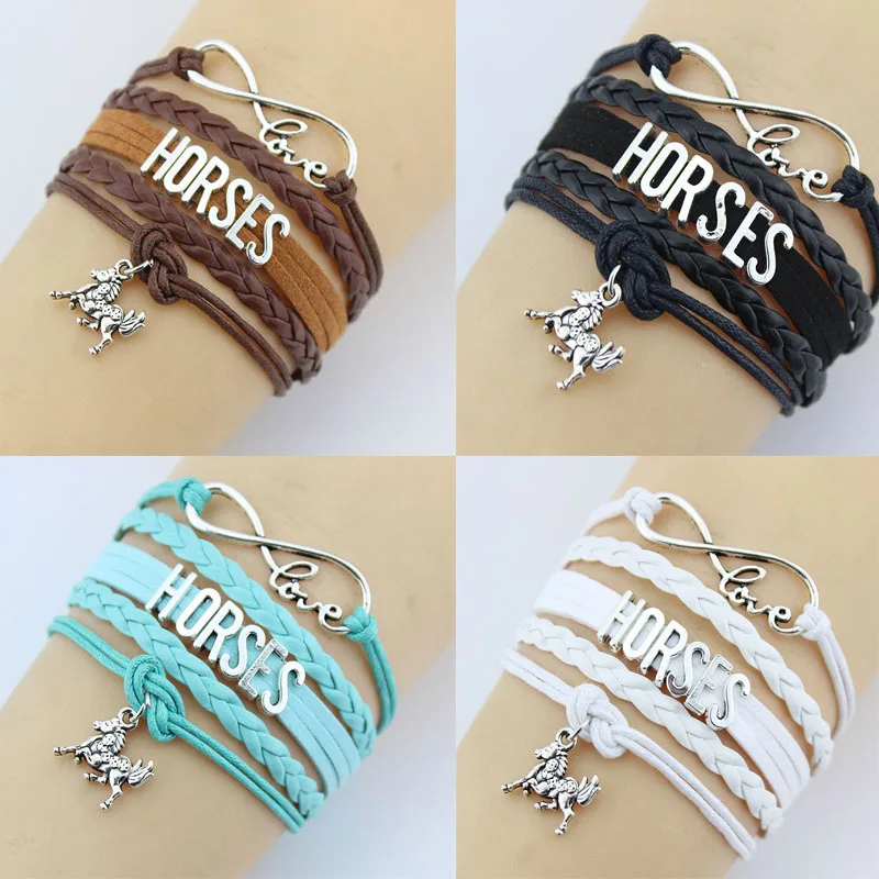 Horse Braided Bracelets Jewelry Gift 4 Colors My Things Horse Braided Bracelets Jewelry Gift 4 Colors