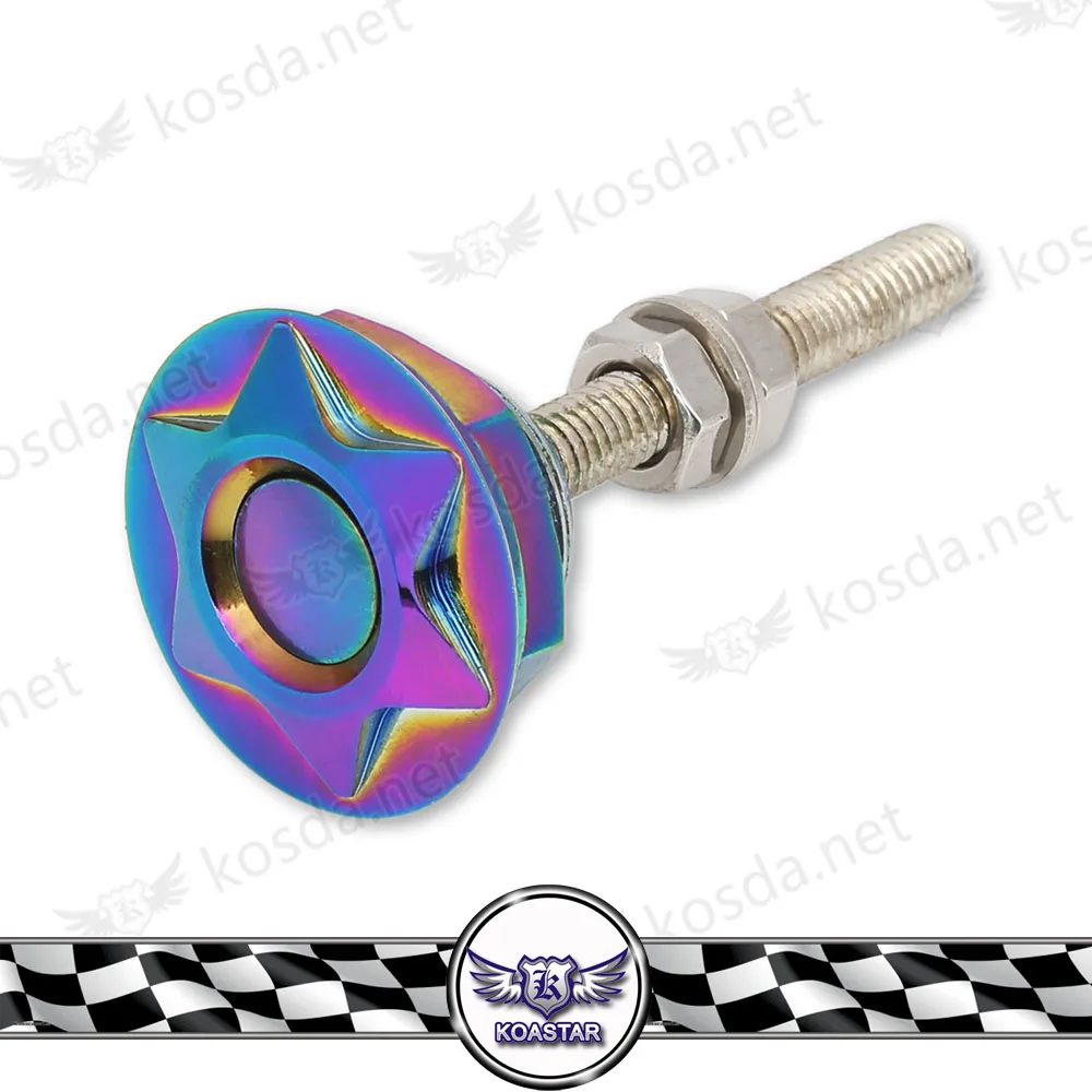 Aluminum Push Button Car Quick Release Hood Bumper Pin Lock Clip