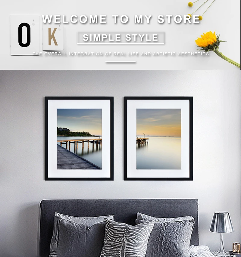 wooden frame photo frame set photo frame set decoration maison photo frame wall poster frame (1)