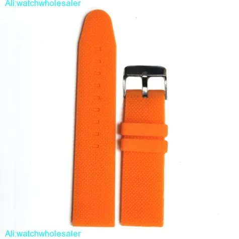 22mm Halloween Orange Silicone Jelly Rubber Ladies Watch Band Straps WB1062H22JB