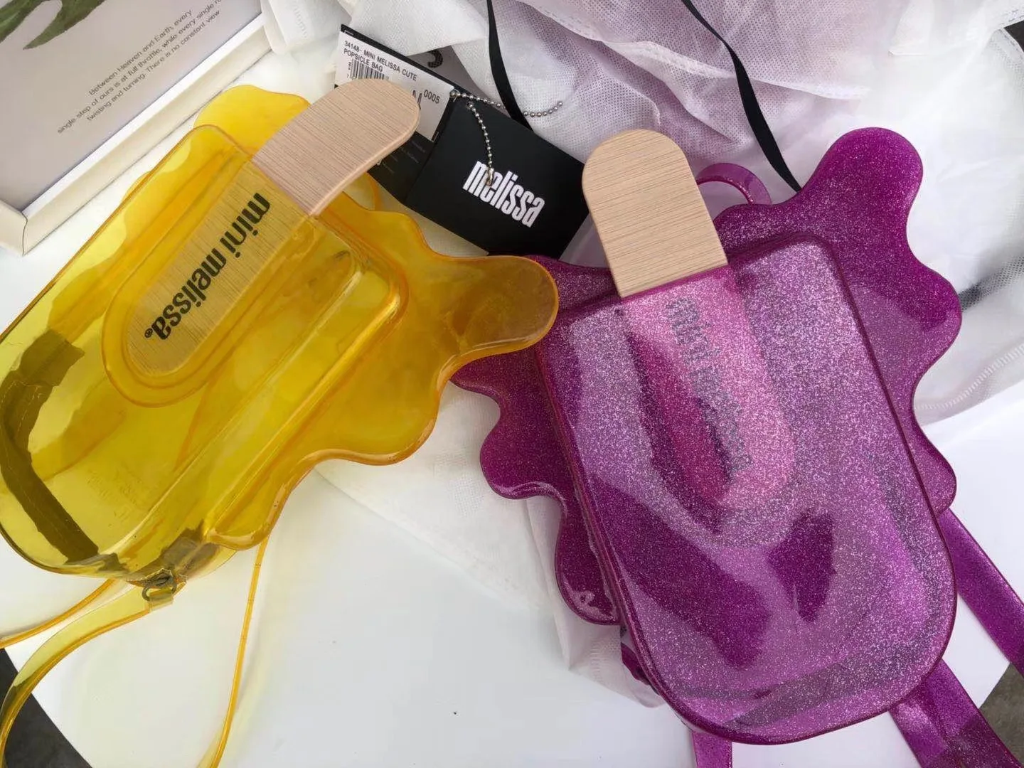 Мини Мелисса Милая Желейная сумка фруктовое мороженое г. Оригинальная прозрачная обувь для девочек сумка с сандалиями 3 цвета