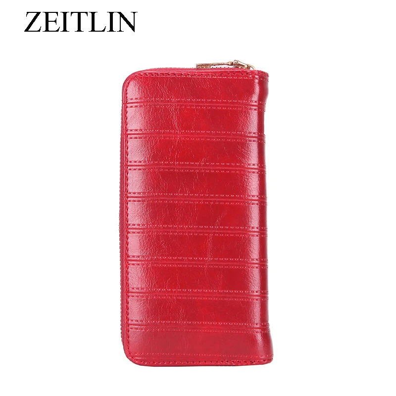 

Fashion Long Organizer PU Leather Women Wallets Large Capacity Purse Card Holder Phone Pocket Lines Woman Money Bag bolsas KKP