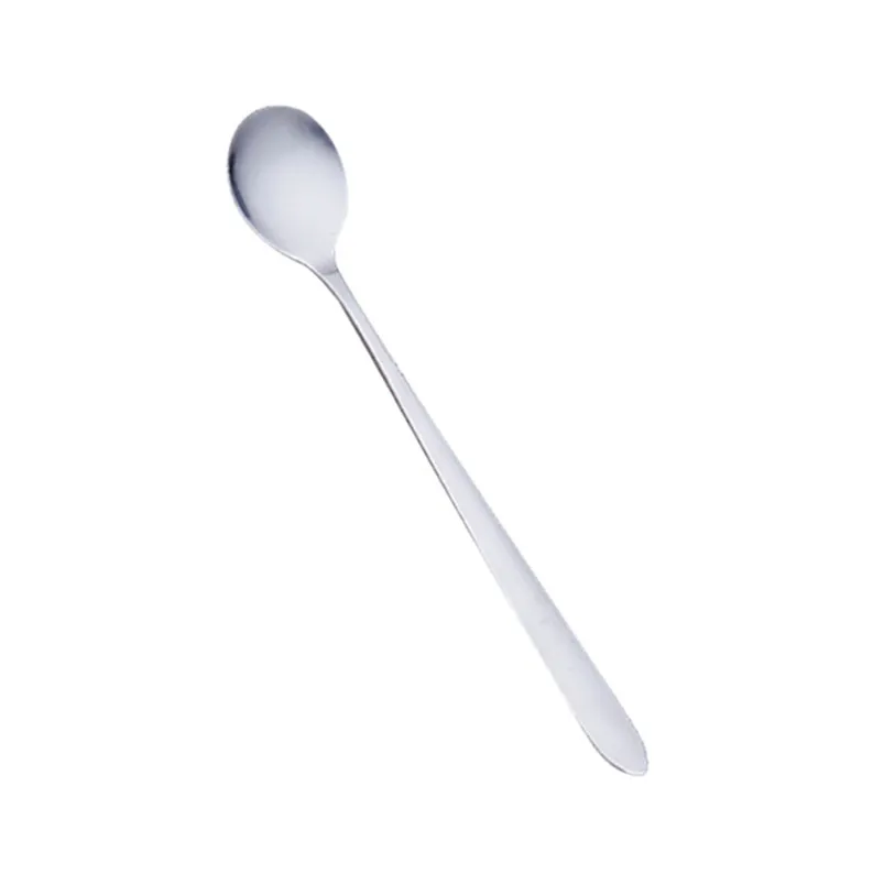 Stainless Steel Teaspoon Long Handle Spoons Flatware Coffee Drinking Tools Kitchen Gadget Ice Cream Soda Western Spoon 40JY154