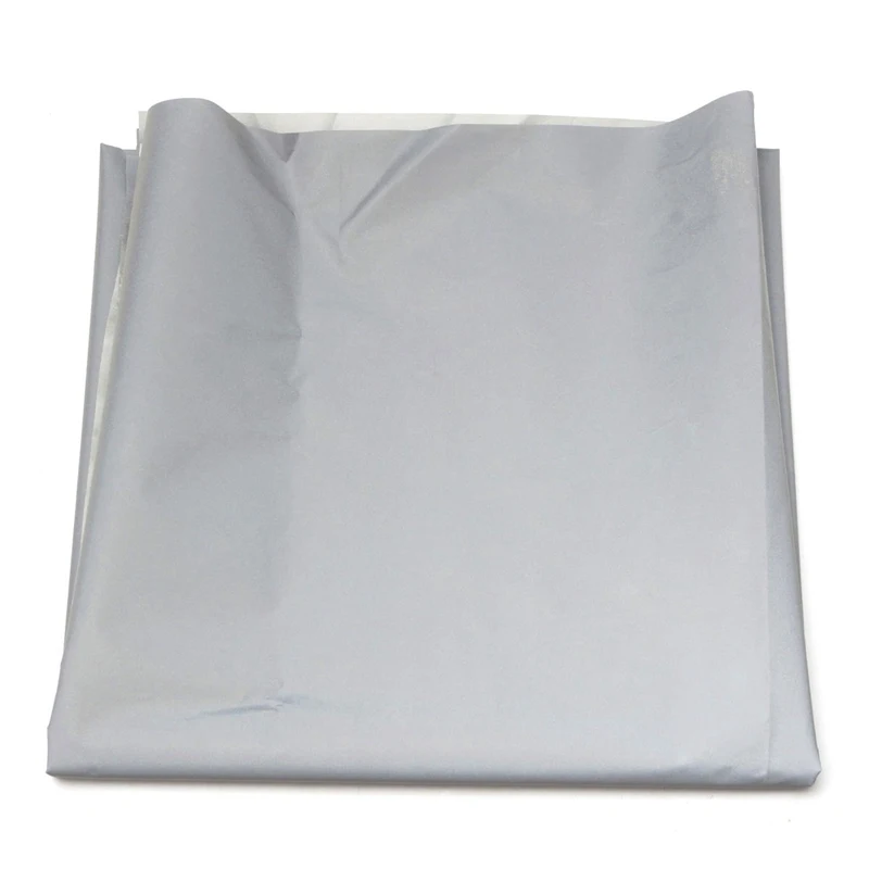 

KiWarm 39.4'x39.4" Silver Highlight Chemical Fiber Reflective Cloth Warning Safety Fabric For Safety Clothing Garment Accessory