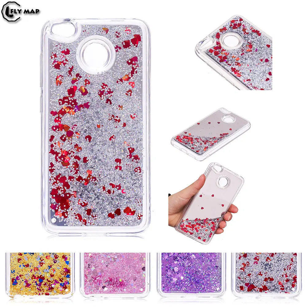Mirror Flash Star Case for Xiaomi Redmi 4X 4 X Redmi4X Liquid Quicksand Silicone Cover for Xiaomi Redmi X4 Red mi 4X Phone Case