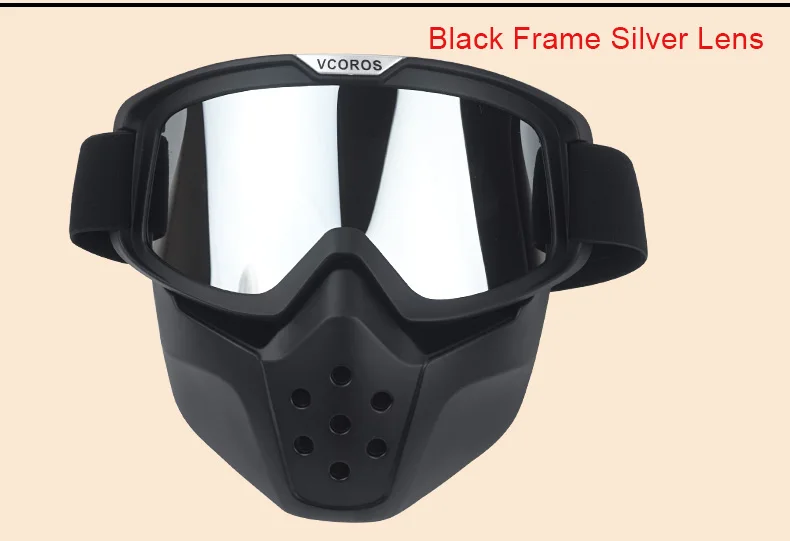 VCOROS, винтажные Съемные очки и фильтр для рта, Ретро Маска, полуоткрытое лицо, мотоциклетные шлемы, маски для катания на лыжах, косплей, очки