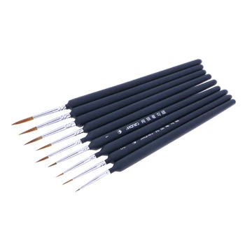 

9Pcs Tip Point Nylon Hair Brush Set Artists Acrylic Watercolor Painting Pen