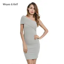 Weyes & Kelf Sexy Strapless Sexy Mini Dress Women 2018 Summer Off Shoulder Slim Stripe Gray Sleeveless Knitted Dress Female