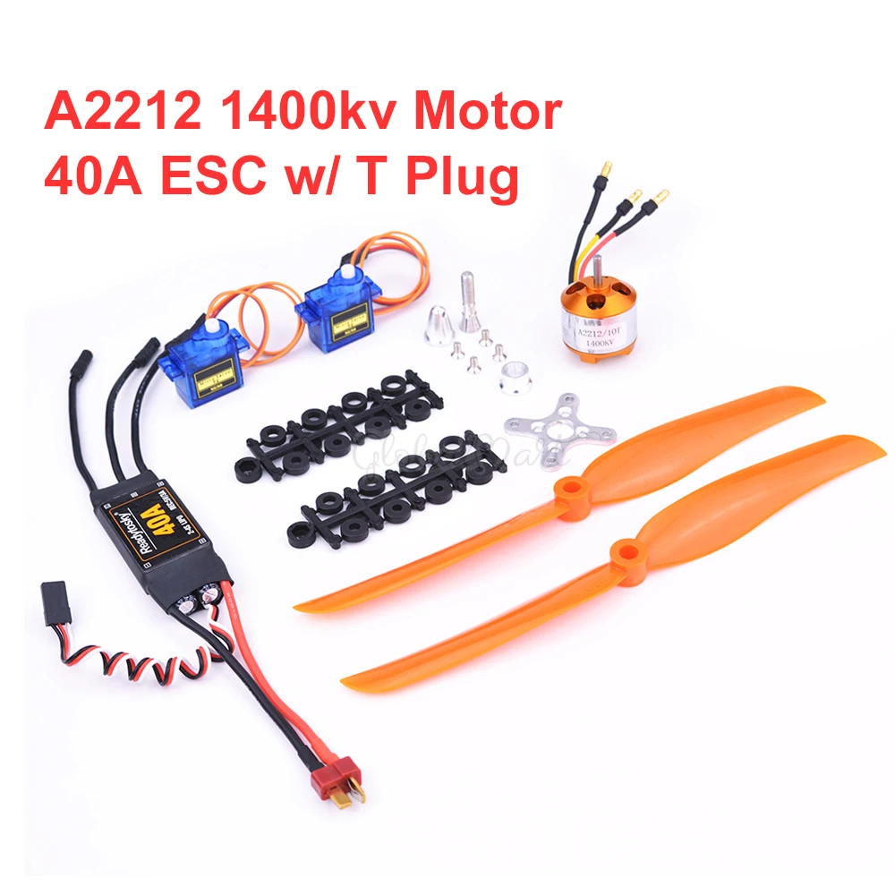 A2212 2212 1400kv бесщеточный двигатель SG90 9G Micro Servo 40A ESC моторное крепление 8060 Пропеллер