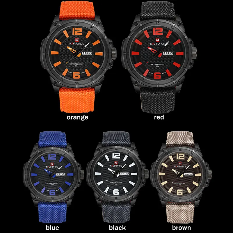 NAVIFORCE часы мужские военные спортивные кварцевые люксовый бренд Модные