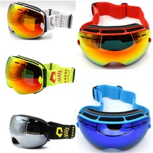 Лыжные очки с двойным объективом UV400 анти-противотуманные лыжные очки снежные Лыжный спорт Сноуборд мотокросс очки лыжные очки, защитные аксессуары для Для мужчин Для женщин