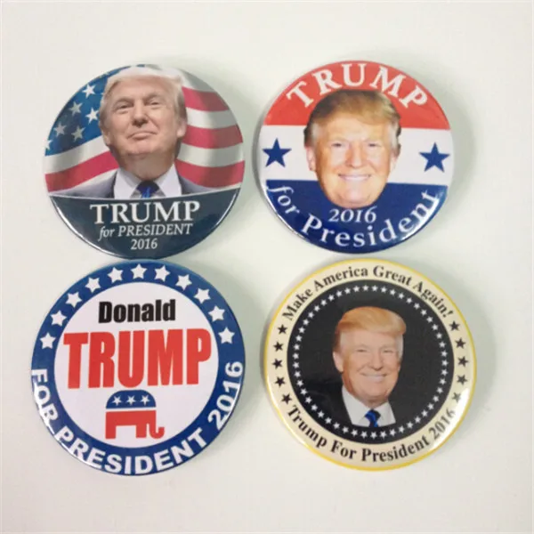 Badge Pin Button 38 mm Trump 2016 Make America Great Again ! 