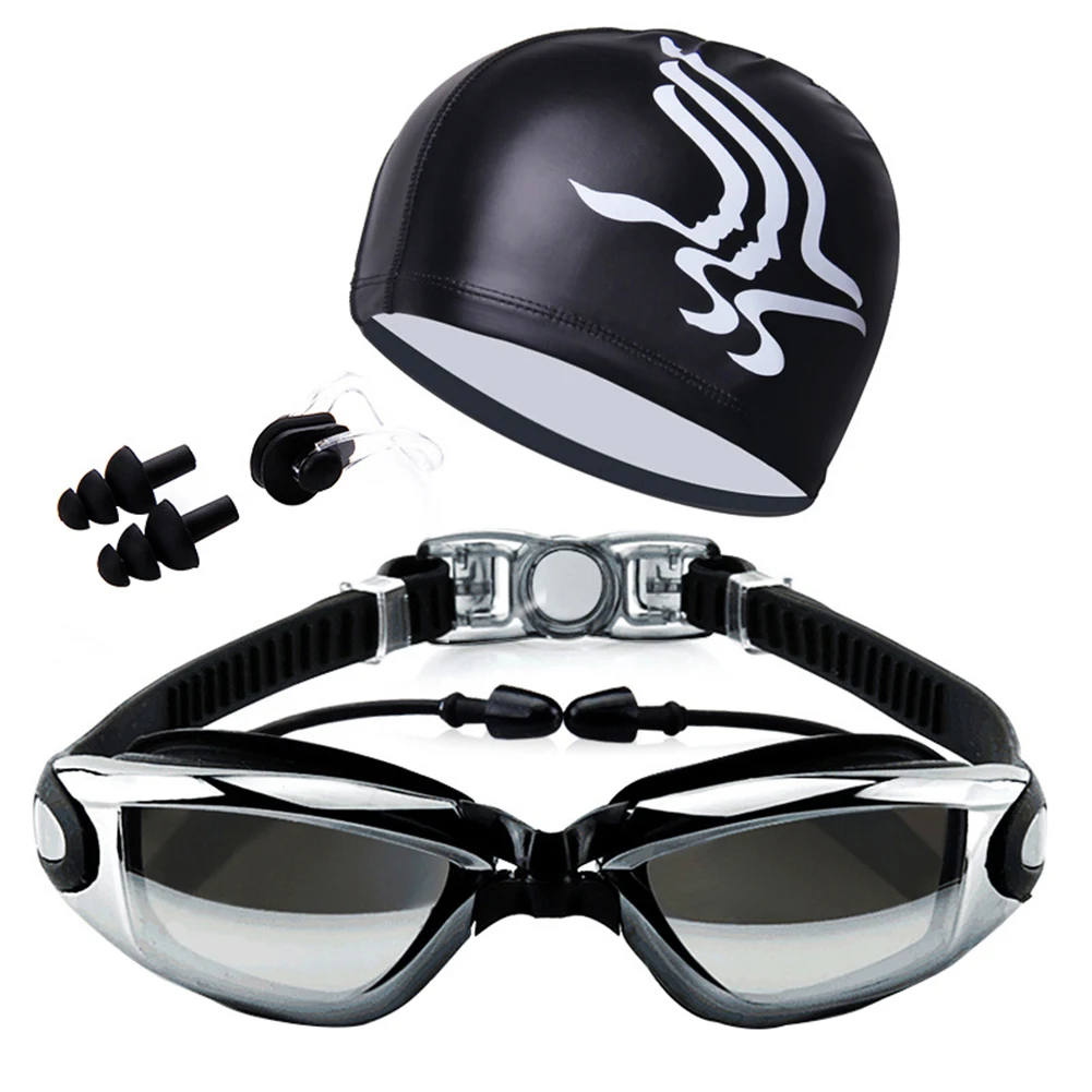 Очки для плавания ming для женщин и мужчин, водонепроницаемые очки для плавания, HD анти-туман, УФ, регулируемые по рецепту очки для бассейнов