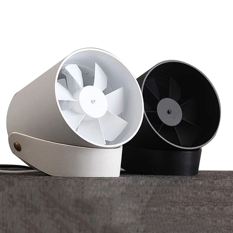Wall Mounted Portable Small Fan Touch Smart USB Double Leaf Fan Silent Adjustable Speed Creative