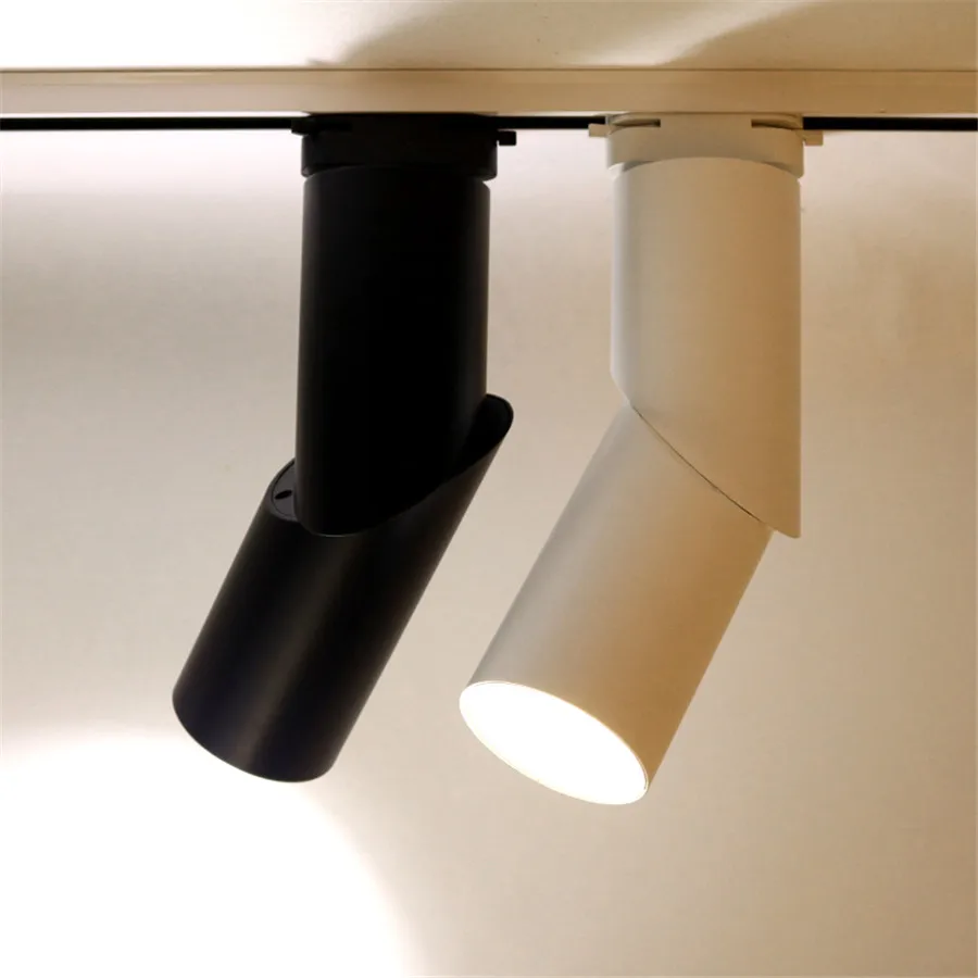 

Thrisdar 15W 20W Creative Dimmable COB LED Track Spotlight Restaurant Clothes Shop Window Background Rail Track Light