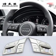 Автомобилей для укладки руль пуговицы накладка наклейки для Audi Q3 Q5 A1 A3 8 В A4 B9 B8 A5 A7 2018 интерьер авто аксессуары