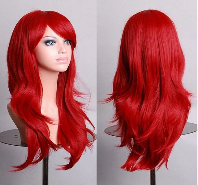 70cm Long 12 Colours Curly Synthetic Hair Wigs Best Crossdress