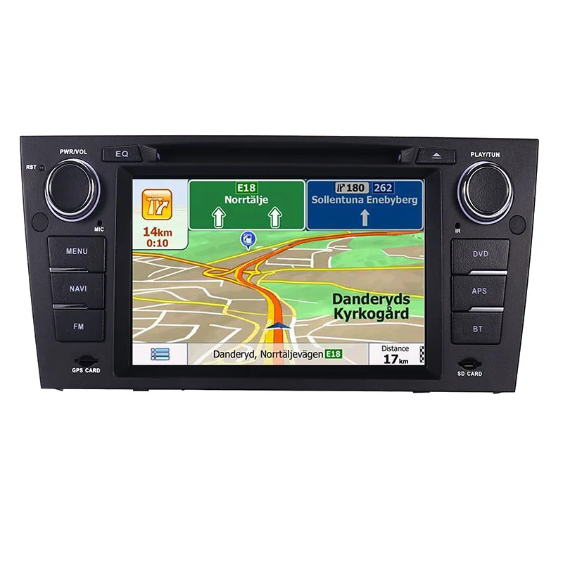 Cheap In stock 7"two Din Car DVD Player for BMW E90 E91 E92 With 3G GPS Bluetooth Radio RDS USB SD Canbus Steering Wheel Free GPS Map 1