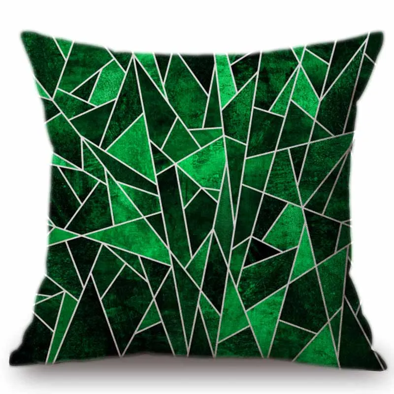 Emerald Geometric Cubes Triangle Decorative Sofa Pillow Cotton Linen Jade Green Pastoral Marble Texture Cushion Cover Car Pillow Emerald Geometric Cubes Triangle Decorative Sofa Pillow Cotton Linen Jade Green Pastoral Marble Texture Cushion Cover Car Pillow