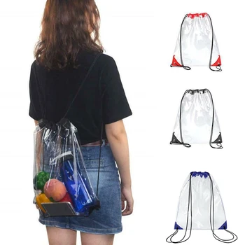 

Travel Storage Transparent Waterproof Wash Bag String Beach Bag Sports Storage Dirty Clothes Backpack