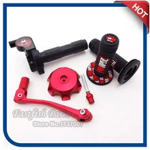 Поворотная Ручка Дроссельной заслонки и ручные ручки и крышка бака и рычаг переключения передач для питбайк мотоцикл части