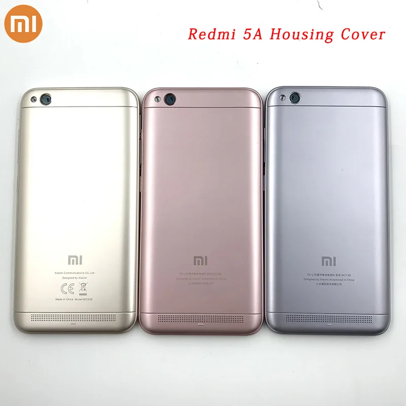 

Original Rear Housing Cover For XIAOMI Redmi 5A MCG3B Back Door Replacement Battery Case,5Inch Side Buttons three colors