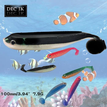 

5PCS Silicone Mold Fishing Lur Artificial Loach Bait 100mm Swimbait Shad Lure Fishing Tackle Crankbait Trolling Vivid Soft Lures