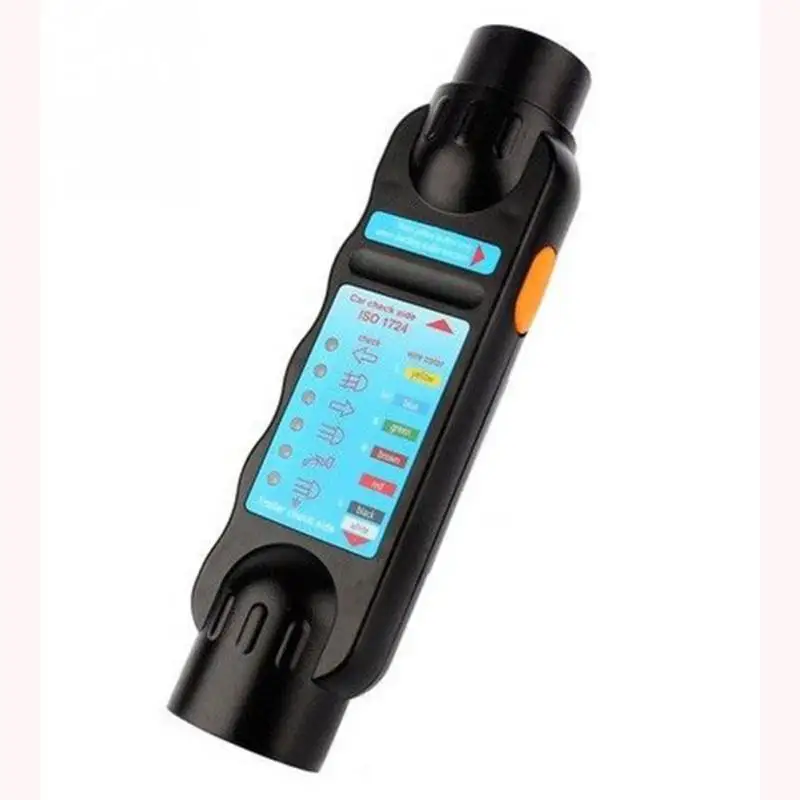 

7pin Vehicle Car Trailer Towing Light Cable Circuit Plug Socket 12V Connector (N type) Tester Signal Test Diagnostic-tool