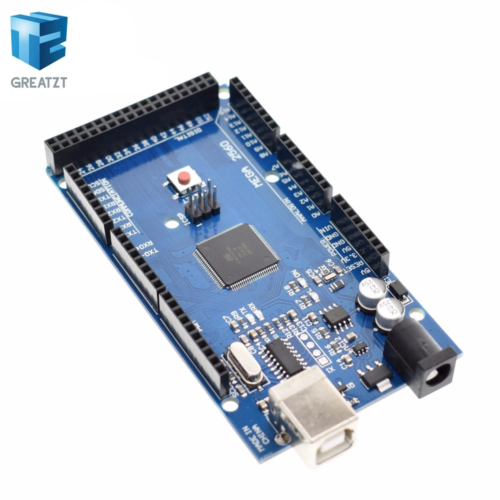 

GREATZT Mega2560 R3 Mega2560 REV3 (ATmega2560-16AU CH340G) Board ON USB Cable compatible for Arduino [No USB line]