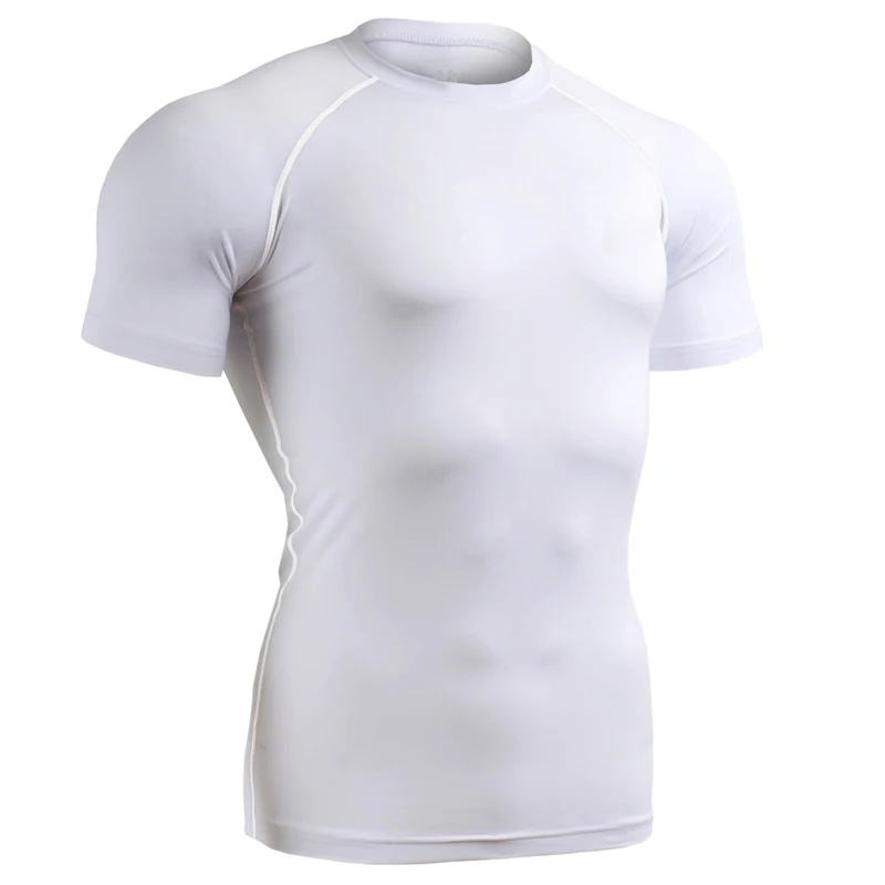 

2017 quality golf shirt round Collar t shirt solid white Men's top Men 's short quick dry T shirt best sport shirt size S-4XL