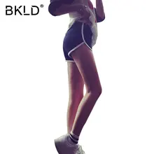 Bkld Весна Лето Уличная мода шорты для женщин фитнес эластичная талия короткие пот короткие женские свободные однотонные повседневные шорты Femme