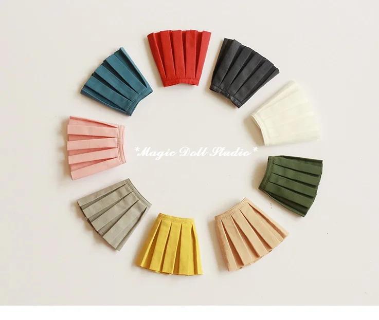 

[MG661] 2019 Free Shipping Neoblythe Outfits # Cotton Pleated Skirt for Blyth Jerryberry Azone OB24 Doll Clothes for Wholesale