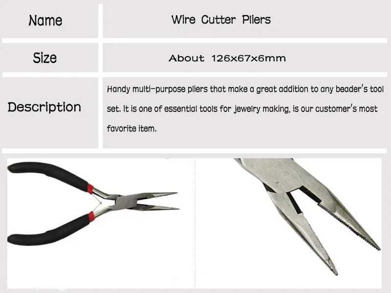 8 шт./компл. набор инструментов для создания украшений, Ювелирные плоскогубцы набор, инструмент для работы с бисером, с бусинами и ювелирных изделий, работы из бисера инструменты изделий посылка, 155x110x35 мм