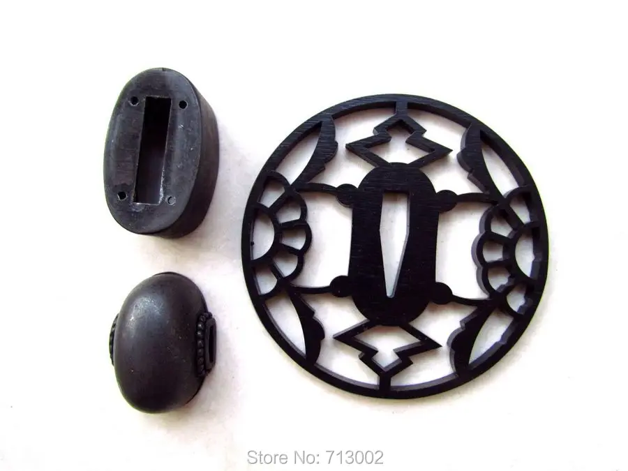 

Forged Japanese Katana accessory parts Tsuba fitting Set For Samurai Sword