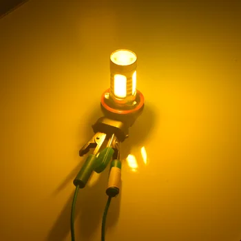 

2Pcs White Red Yellow H8 H11 Bulb Car Auto Light Source Projector Driving Fog Headlight Lamp 12V DC work light