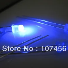 1000 шт 3 мм синий ультра яркий рассеянный синий светодиодный лампы Новые 3 мм молочно-белый объектив СВЕТОДИОДНЫЙ