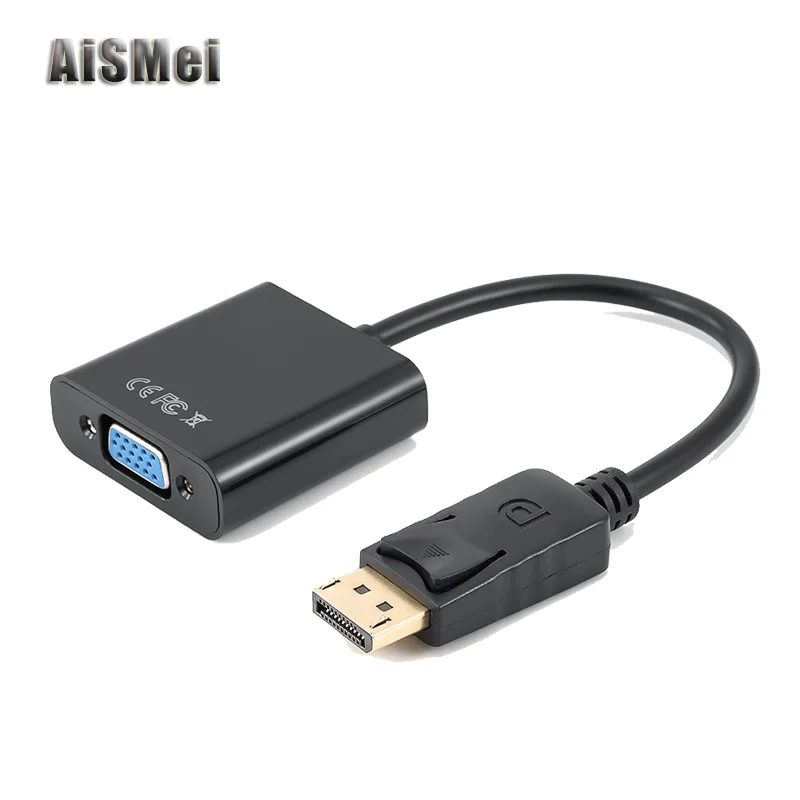 AiSMei High Quality Male DisplayPort Display Port DP to VGA Female Adapter Cable Converter for MacBook HDTV Monitor Projector |