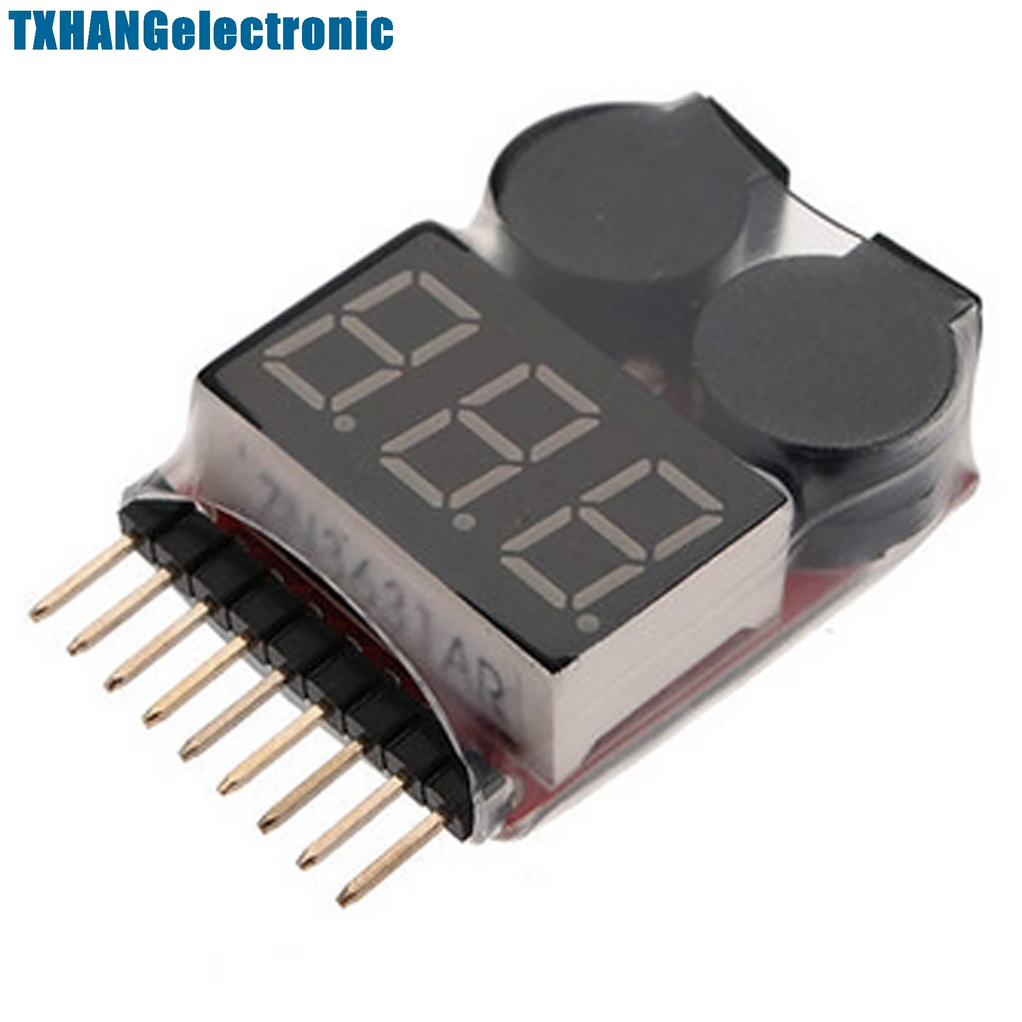 

1-8S Lipo/Li-ion/Fe Battery Low Voltage Meter Tester Buzzer Alarm