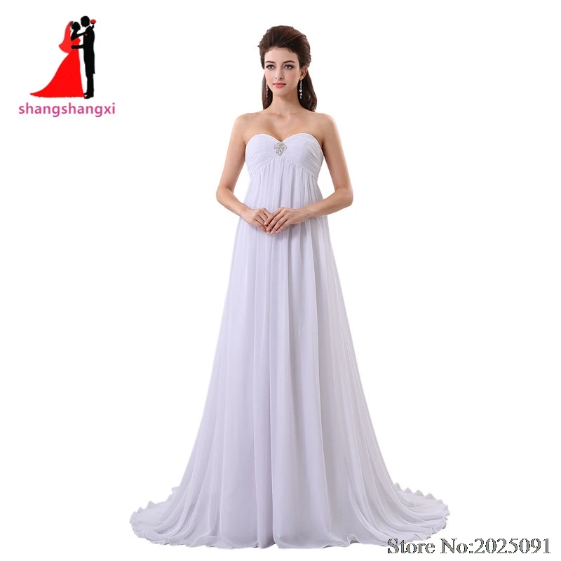 2017 New Off Shoulder White Beach font b Wedding b font Dresses 2017 Chiffon Plus Size