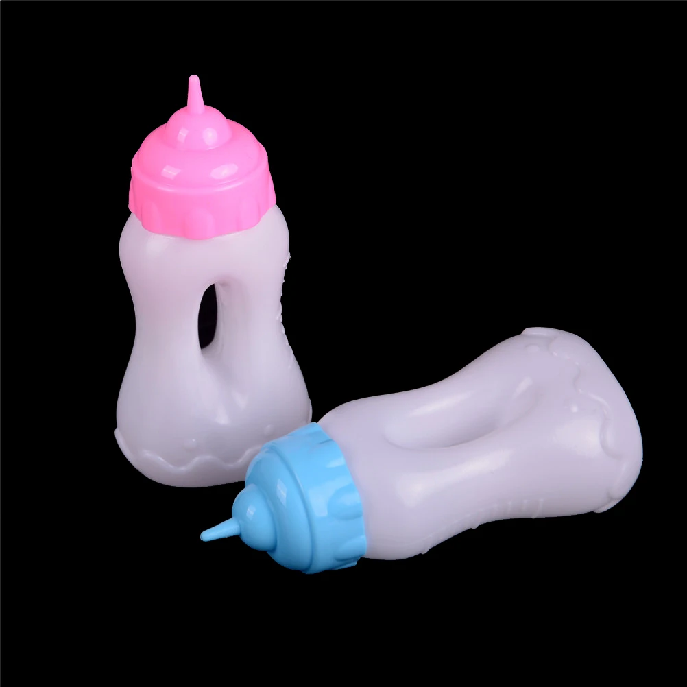 Мини-бутылочка для молока 1", аксессуары для кукол, голубая/розовая бутылочка, подходит для 43 см, подарок на день рождения для маленьких детей