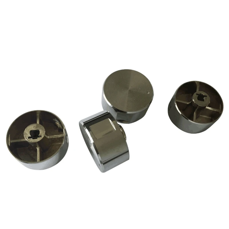 

5Pcs Rotary Switch Gas Stove Parts Gas Stove Knob Zinc Alloy Round Knob With Chrome Plating For Gas Stove